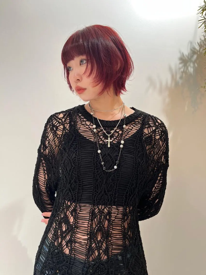 ショート カラー レッドカラー ショートヘア ウルフカット カット ヘアカラー ヘアセット🎀パーマ Tsubasaのヘアスタイル
