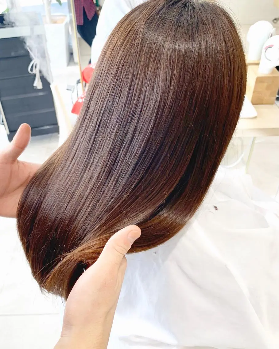 セミロング ボブ くせ毛 顔周りカット 髪質改善 韓国風ヘア ヘアカラー 渋谷レイヤーカット❌ 縮毛矯正専門/武田涼のヘアスタイル