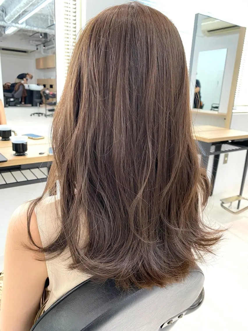 セミロング カラー ベージュカラー レイヤーボブ/ボブ 仲川和人のヘアスタイル