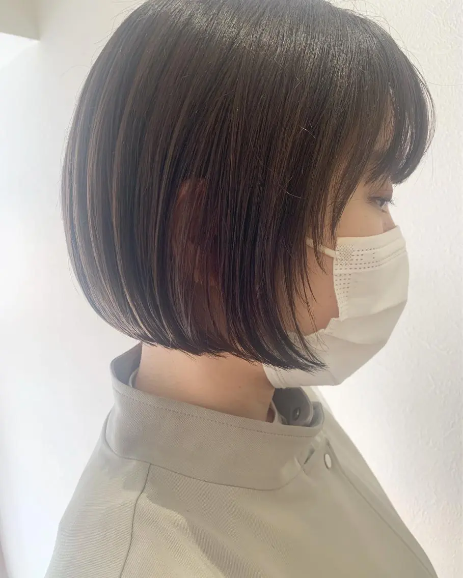 ショート カラー ボブ hubhair レイヤー/透明感のヘアスタイル