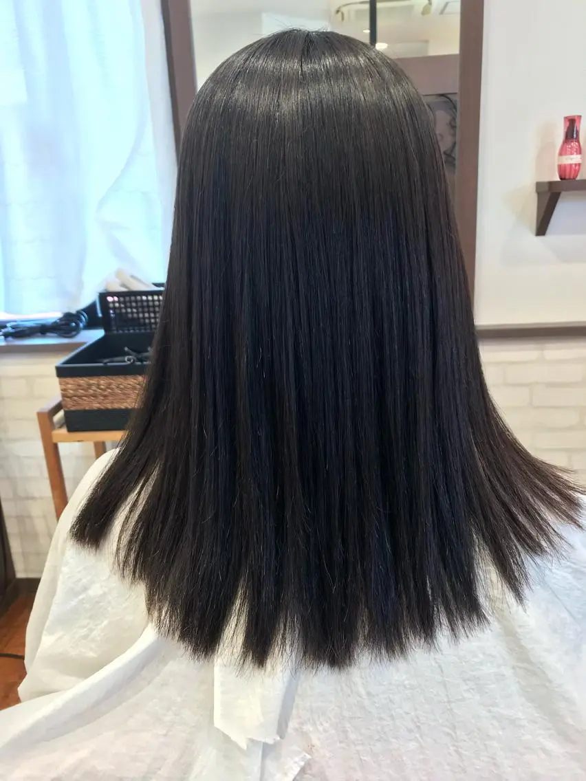 ロング カット 縮毛矯正 トリートメント 美容室 ベルナのヘアスタイル