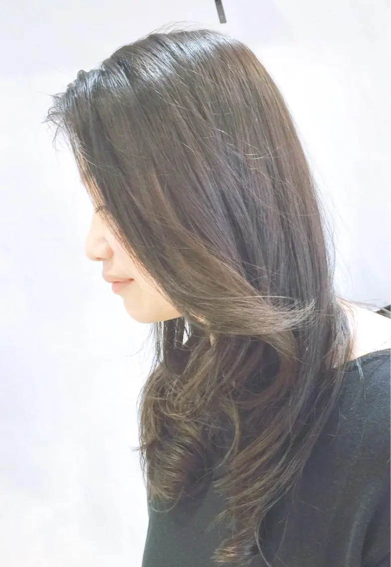 ロング パーマ デジタルパーマ 福地 礼奈のヘアスタイル
