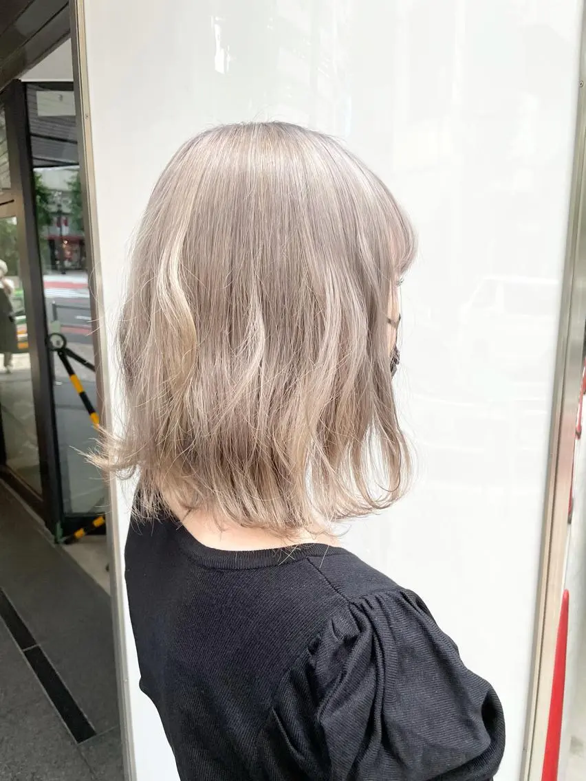 ミディアム カラー ヘアカラー トリートメント レイヤー/ハッシュ 渋谷/サッタのヘアスタイル