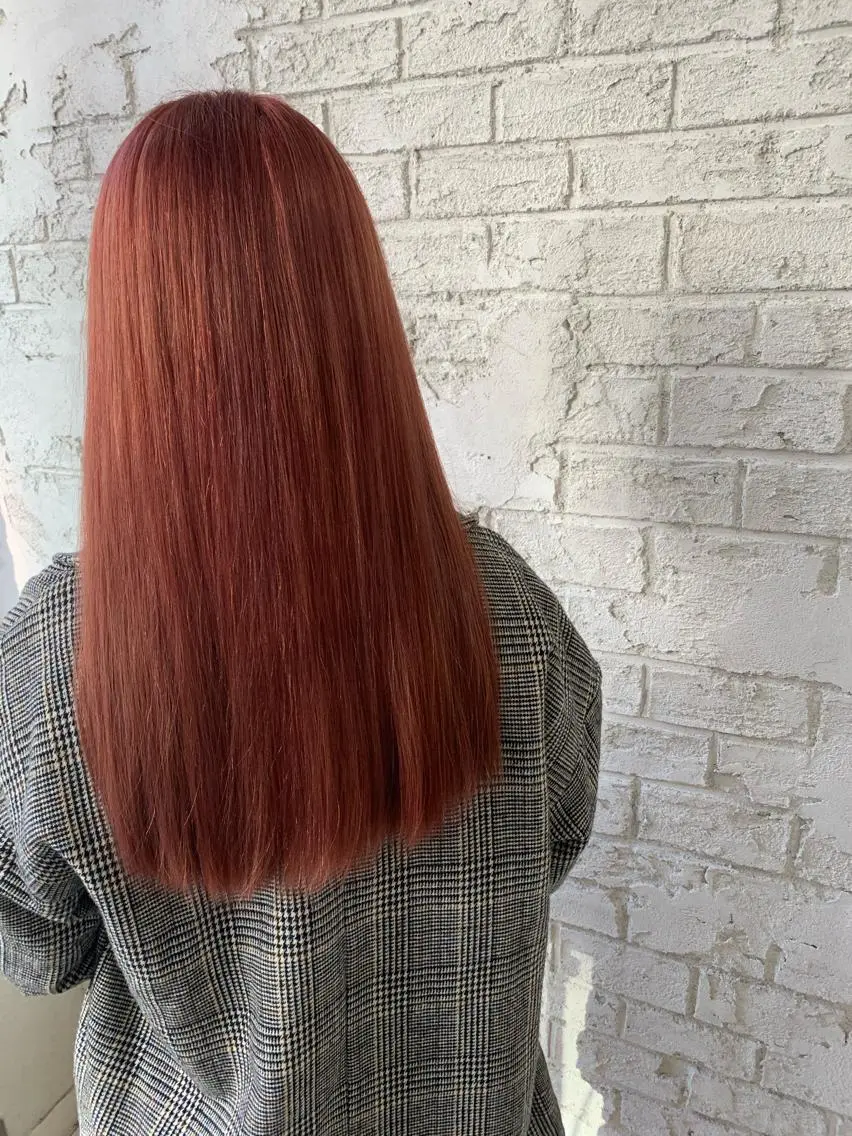 ロング カラー ブリーチ ケアブリーチ イルミナカラー ピンクカラー カット ブリーチ特化 ハイトーンRYOYAのヘアスタイル