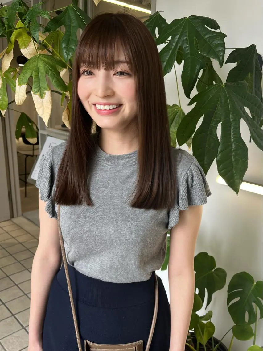 セミロング カラー ヘアアレンジ セミロングパーマ ブリーチ ケアブリーチ デザインカラー ダブルカラー トリートメント 🫧umu.🫧韓国 /レイヤー/ハッシュのヘアスタイル