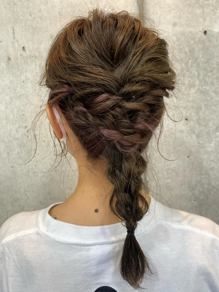 ミディアム ヘアアレンジ ヘアセット mina .のヘアスタイル