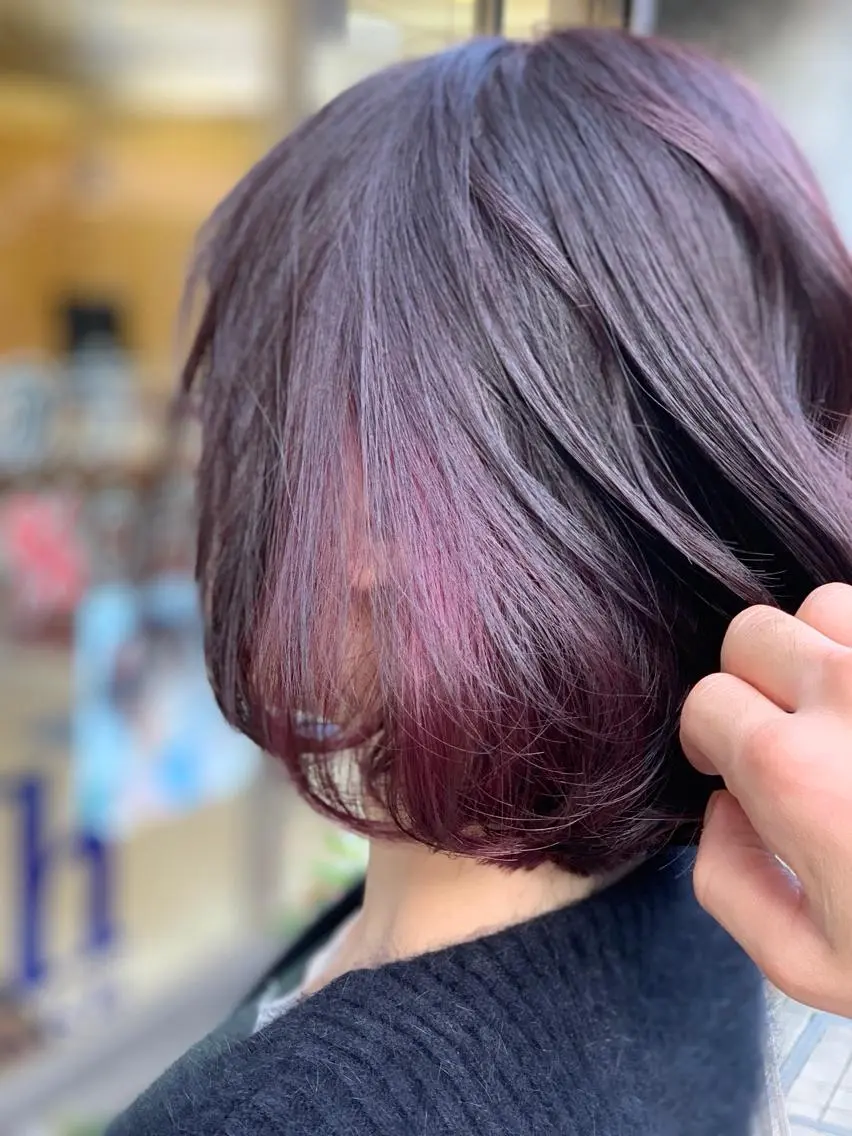 ミディアム カット ヘアカラー トリートメント 左藤 翔平のヘアスタイル