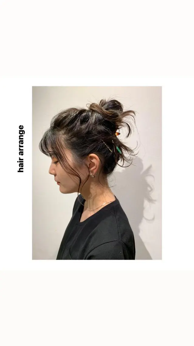 ミディアム カラー パーマ ヘアアレンジ メンズ キッズ ネイル マツエク・マツパ アイブロウ 眉カラー おくれ毛 hiro【沿線で叶う 似合わせhair】のヘアスタイル
