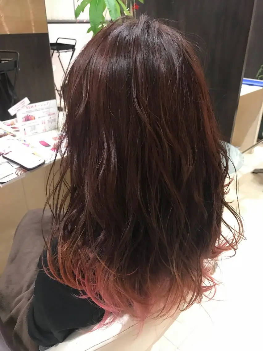 セミロング カラー カット ヘアカラー Oopsレイヤー 加藤澄都のヘアスタイル
