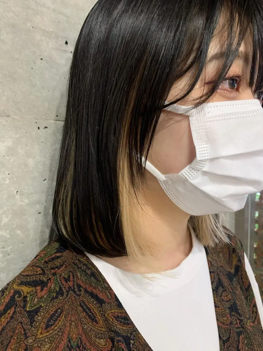 ミディアム カラー ボブパーマコテ巻き風 パーマNo1深江秀平のヘアスタイル