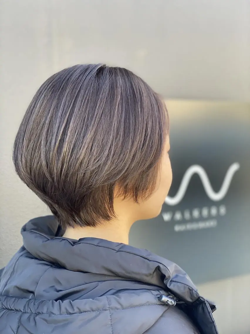 ショート 似合わせ透明感カラー 宇治　ヤマノのヘアスタイル