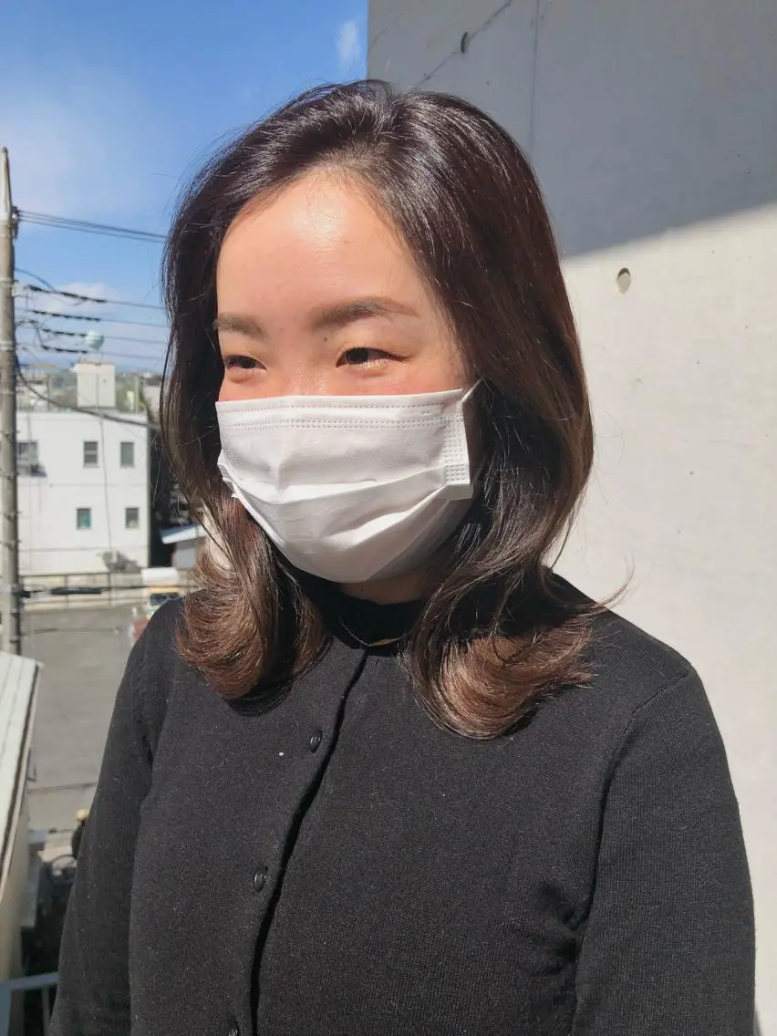 セミロング カラー ベージュカラー トレンドヘア🌿 chinariのヘアスタイル