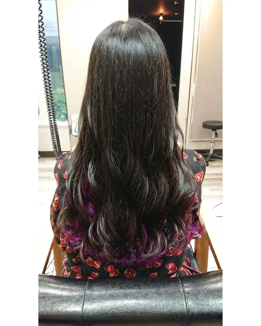 ロング カラー インナーカラー ラベンダーカラー 艶カラー/インナー /グラデ/大西小百合のヘアスタイル