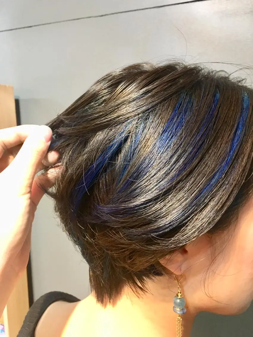 ショート カラー ヘアアレンジ ハイライトカラー ハイライト Loa misakiのヘアスタイル
