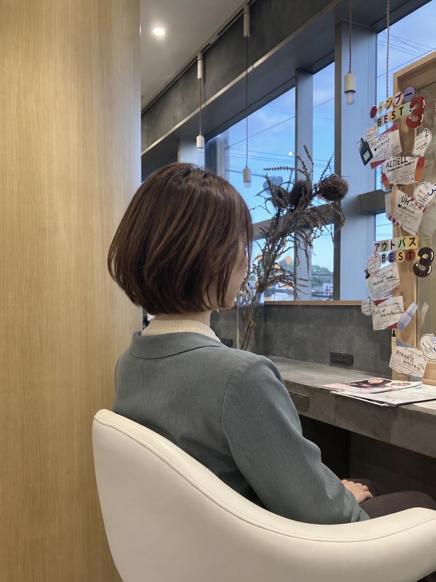 ショート カラー ショートボブ ブラウンカラー ボブ ショートヘア 川畑 理花のヘアスタイル