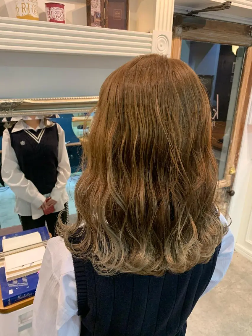 セミロング ヘアカラー トリートメント ヘッドスパ ヘアセット 大宮/山口 竣也のヘアスタイル