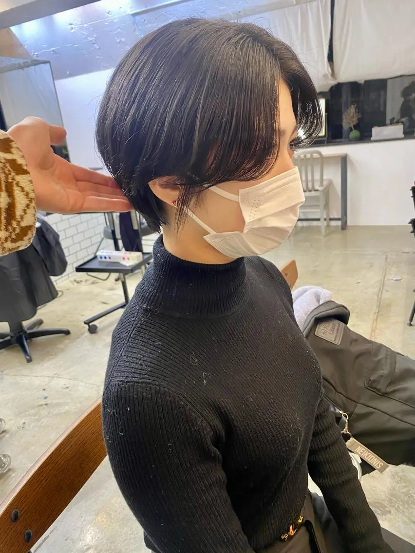 ショート パーマ 🟩白髪ぼかし ショート/大司のヘアスタイル