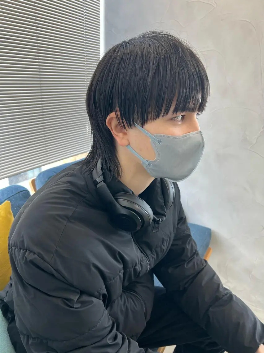 メンズ マッシュウルフ マッシュ メンズウルフカット ウルフカット 表参道メンズカット hikariのヘアスタイル