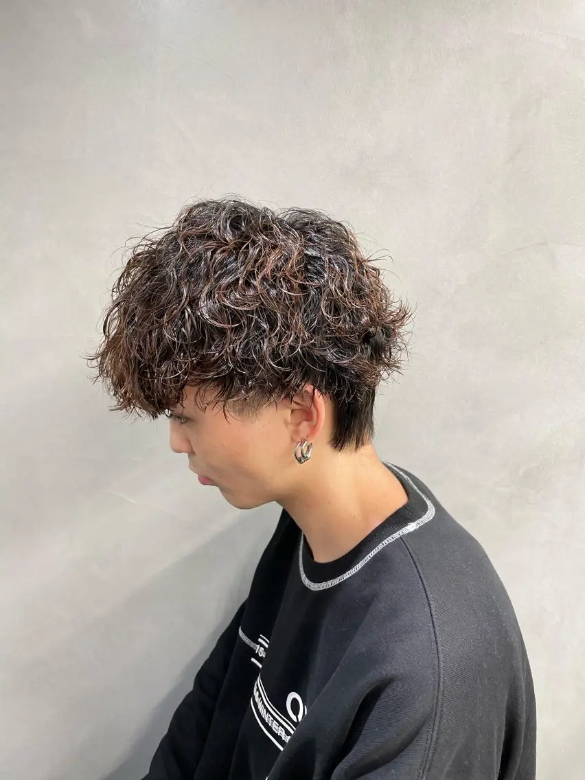 ミディアム パーマ ヘアアレンジ メンズ fifth 石川 凪のヘアスタイル