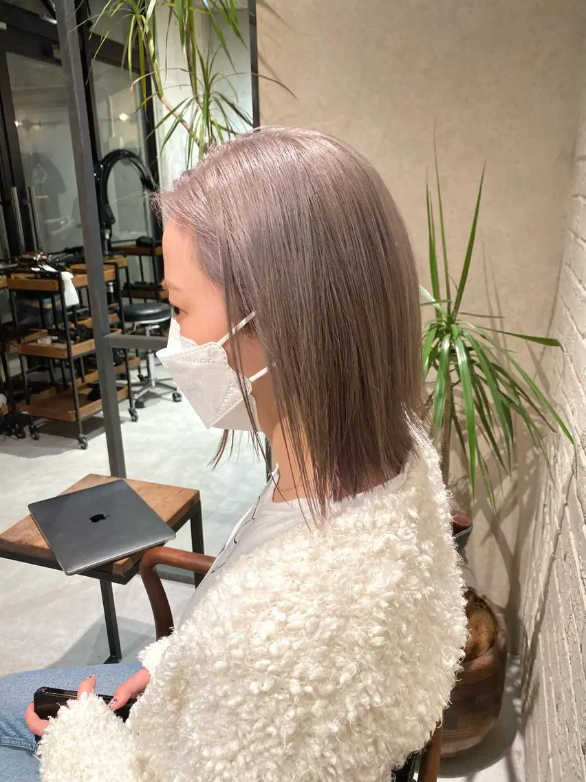 セミロング カラー ダブルカラー ボブ opus 店長大和 レイヤー/赤み消しのヘアスタイル