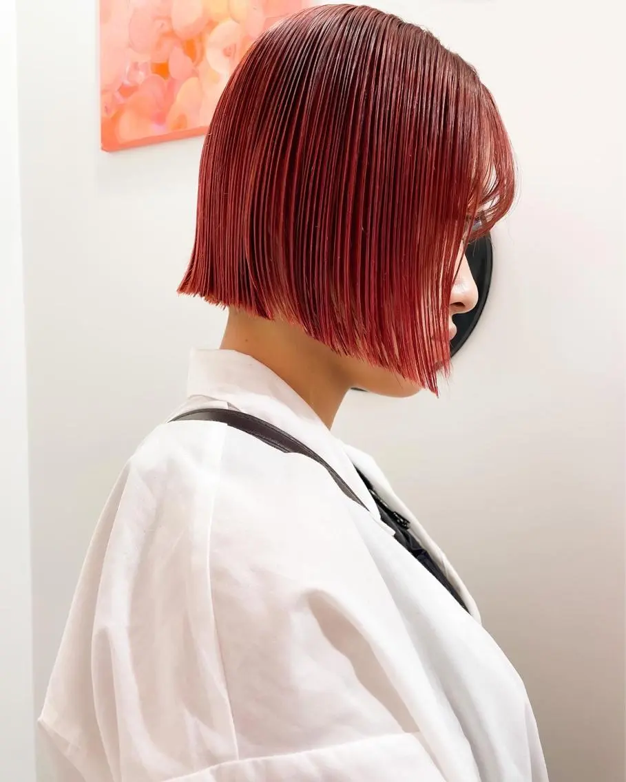ミディアム カラー パーマ 💖美髪矯正💖 辻未侑のヘアスタイル
