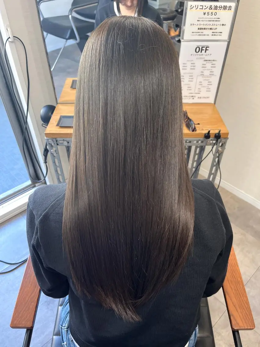 ロング カラー 髪質改善 トリートメント OFF オフのヘアスタイル