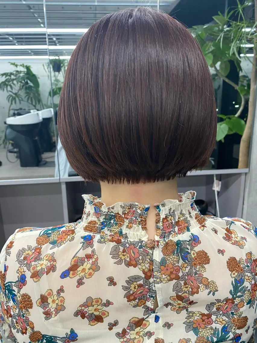ミディアム カラー 似合わせカット レイヤー/ボブのヘアスタイル