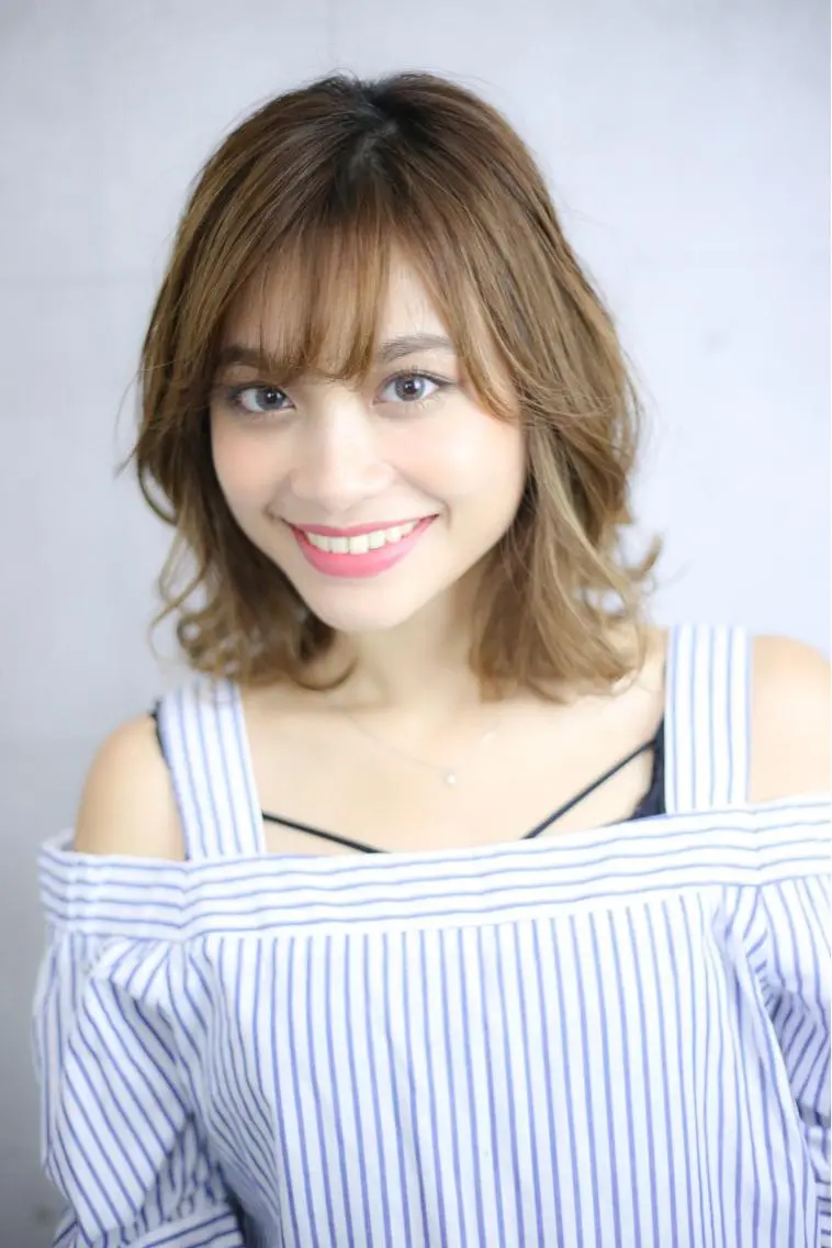 ミディアム ショートボブ ボブ 髪質改善 韓国風ヘア シースルーバング 👑👑👑👑工藤 敬👑👑👑👑のヘアスタイル