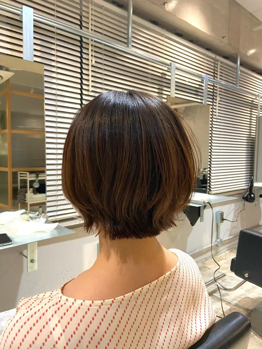 ショート ボブ くびれヘア なかまみさと 🌼極上ヘッドスパのヘアスタイル