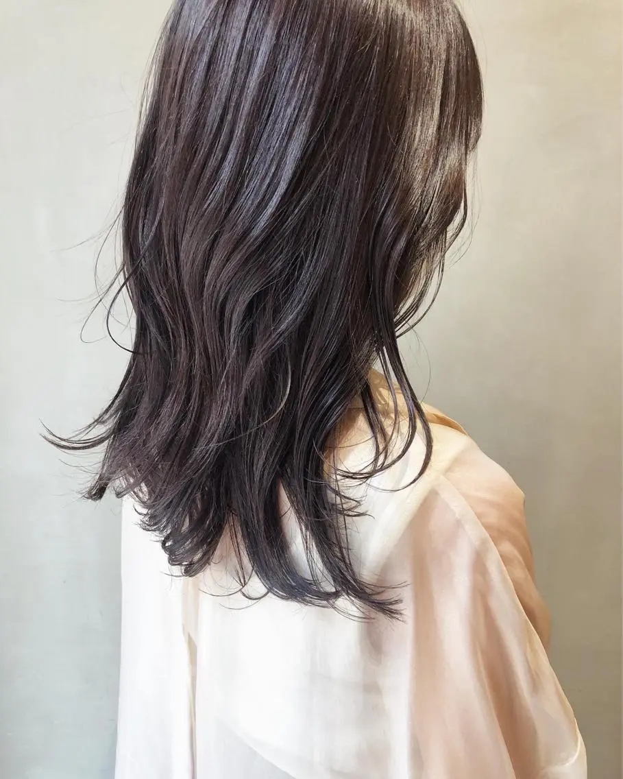 セミロング カラー ヘアアレンジ カット ヘアカラー トリートメント 酸性縮毛矯正🧴韓国 レイヤー/髪質改善のヘアスタイル