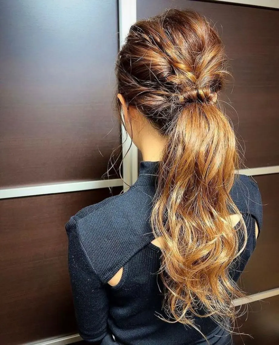 ロング ヘアアレンジ ハーフアップ ポニーテール デート 韓国風ヘア ロング 韓国メイクサロン YUKINA東京のその他イメージ