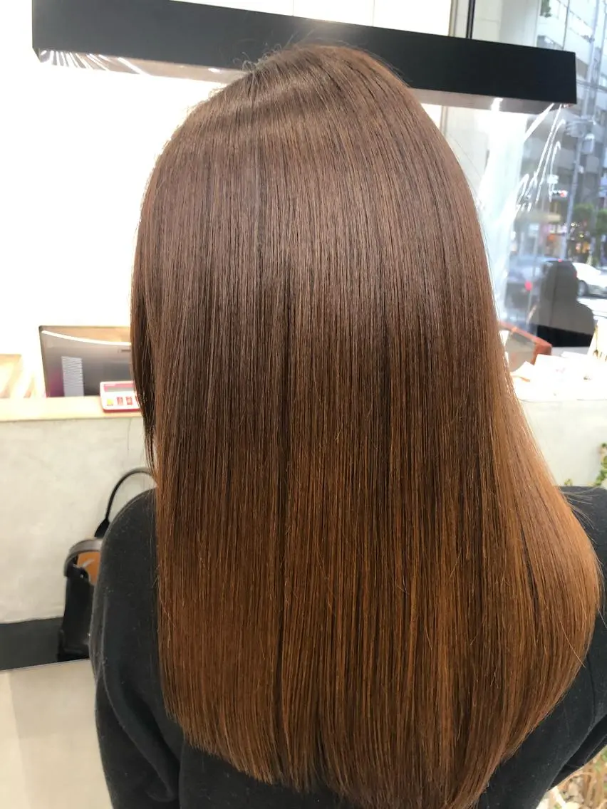 セミロング カット 縮毛矯正 トリートメント 【髪質改善特化･ 福田航洋】のヘアスタイル