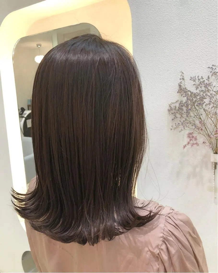 セミロング カラー ヘアカラー 河原町/艶髪/西田 晴香のヘアスタイル