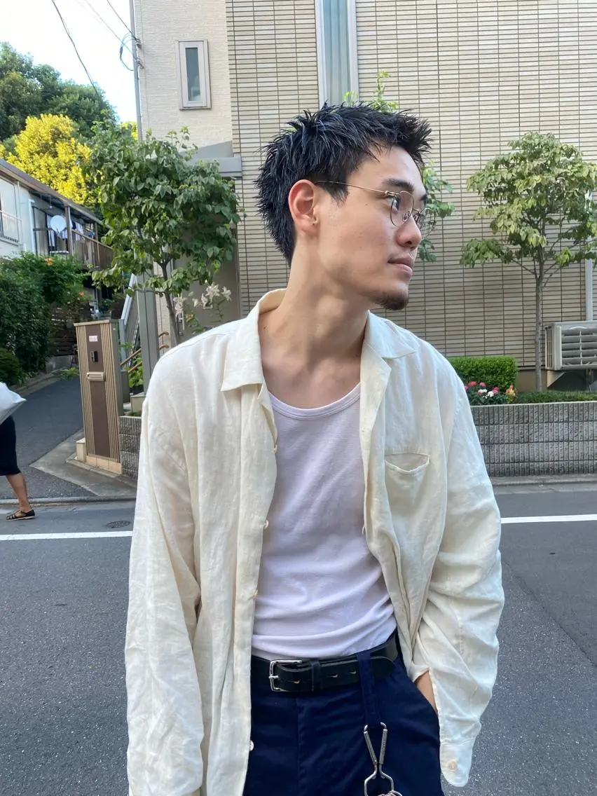 メンズ スパイキーショート ボブ/ミニボブ 透明感カラーkadoのヘアスタイル