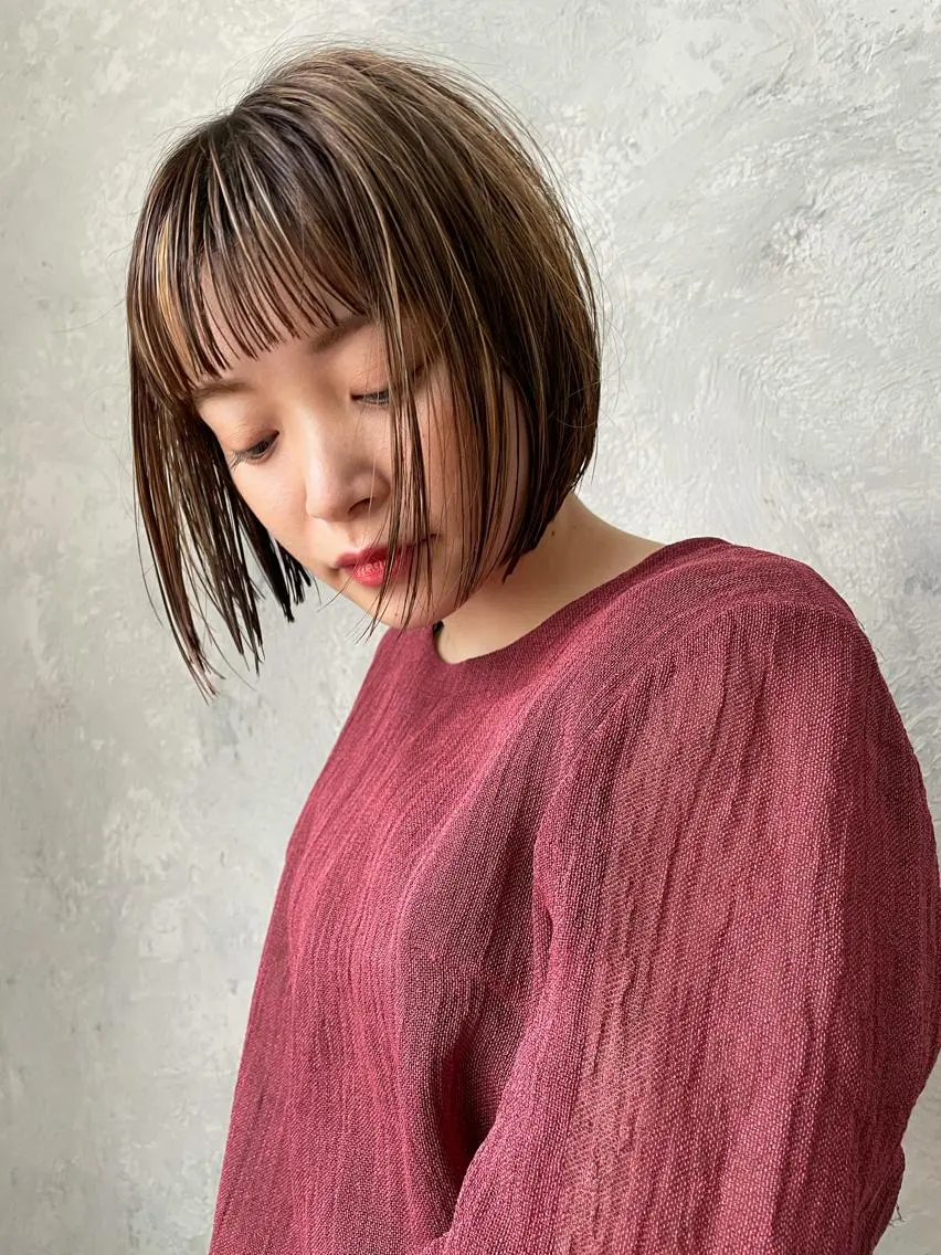 ショート カラー パーマ ヘアアレンジ メンズ キッズ ネイル マツエク・マツパ ボブ カット ヘアカラー トリートメント パーマ/透明感カラー /ボブ/吉田一生のヘアスタイル