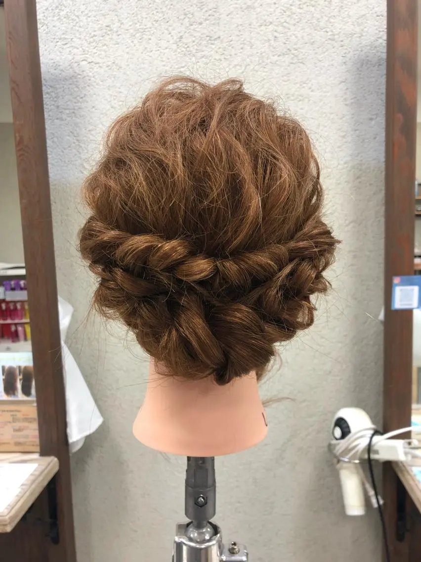 ロング ヘアアレンジ ヘアセット 阿部 美咲のヘアスタイル