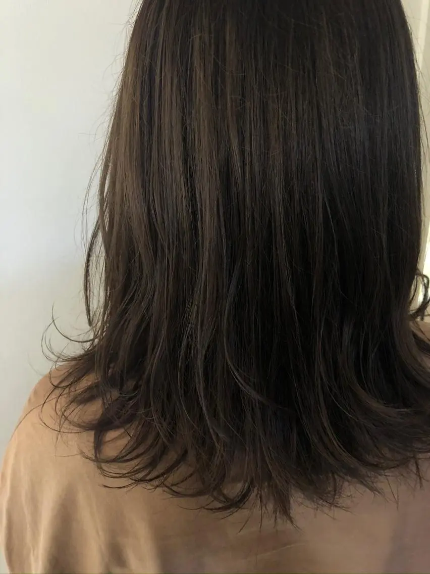 ミディアム カラー ベージュカラー ブリーチ ハイライトカラー ブリーチなしカラー ハイライト カット ヘアカラー トリートメント 韓国hair ·͜· watanabeのヘアスタイル