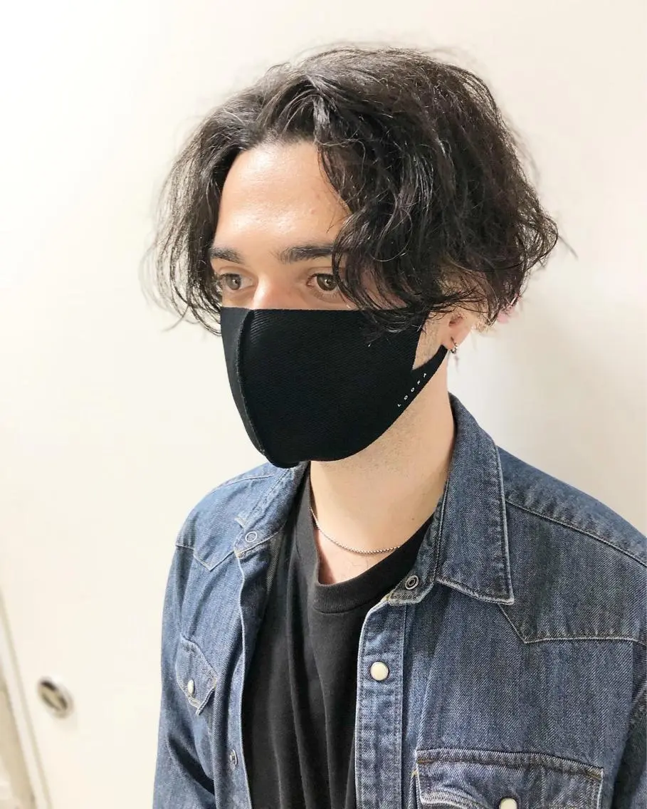 パーマ ヘアアレンジ メンズ センターパート カット パーマ トリートメント ヘアセット メンズ特化✂️栗原 侑也のヘアスタイル