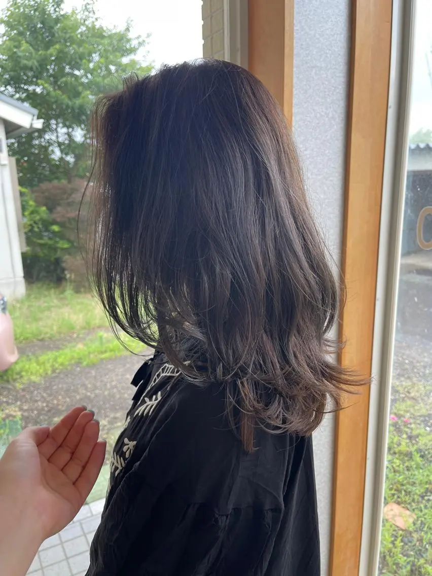 セミロング カラー 編み込みエクステ セミロングパーマ バレイヤージュ ベージュカラー ブリーチ 髪質改善のプロ✨りな さんのその他イメージ