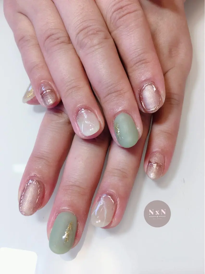 ネイル ジェルネイル ニュアンスネイル ぷっくりネイル nail salon N×Nのネイルデザイン
