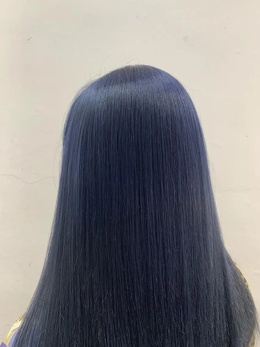 セミロング カラー ヘアアレンジ ブリーチ ブルーカラー ケアブリーチ グラデーションカラー ヘアカラー トリートメント THE./ブリーチ 透感カラー/髪質改善のヘアスタイル