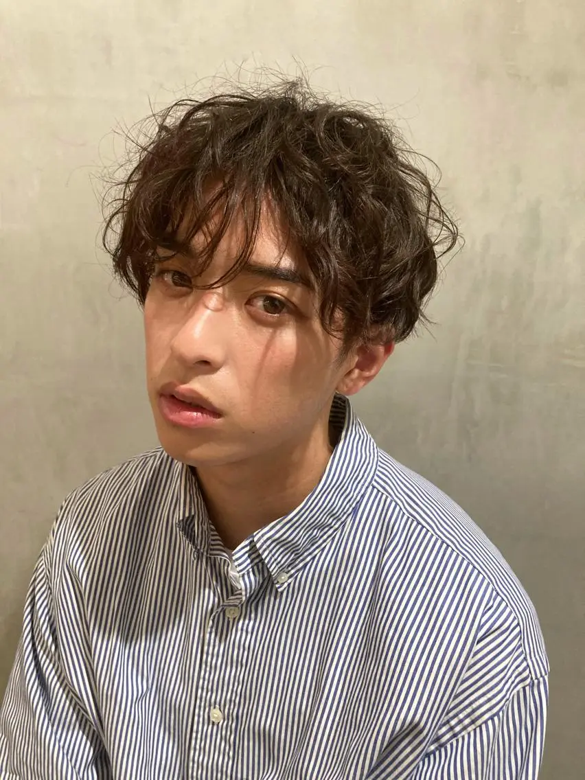 パーマ メンズ 🛑柔らか透明感 カラー🛑大谷のヘアスタイル