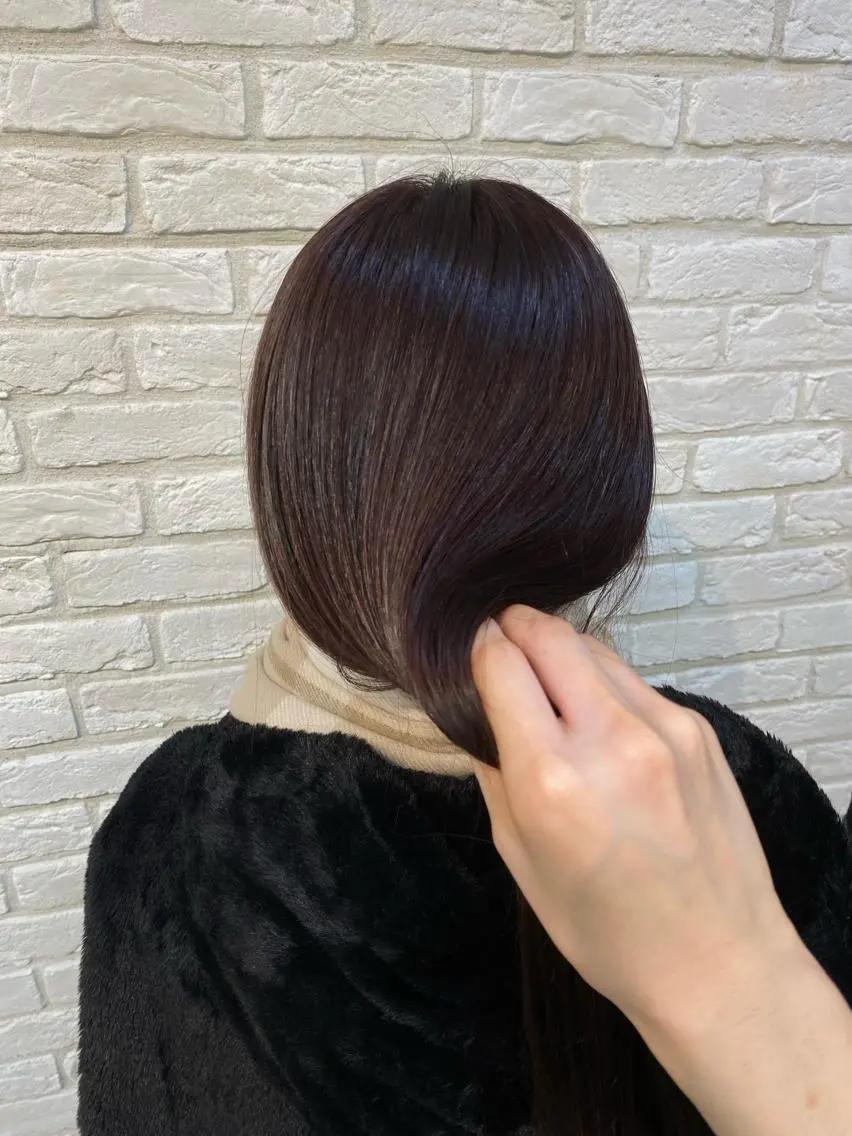ミディアム ピンクブラウン ボブ 似合わせカット カット ヘアカラー トリートメント ココロ☀️ CLUTCH天王寺店のヘアスタイル