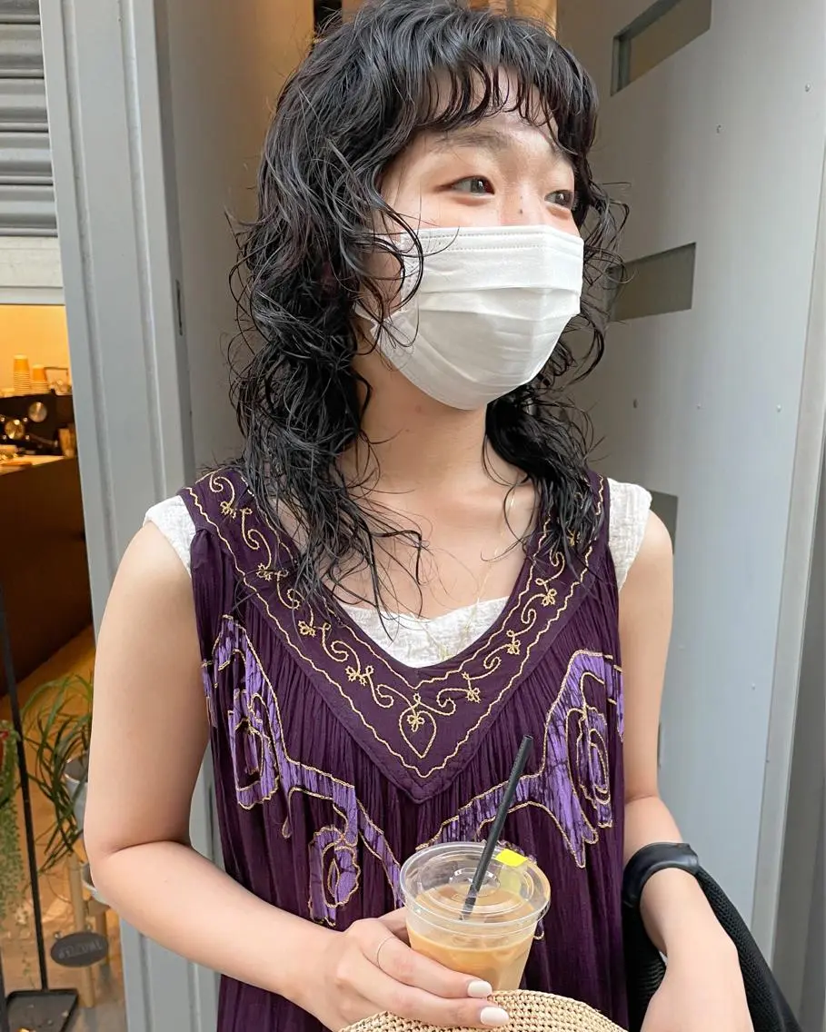 セミロング パーマ やまさきえりこ ニュアンスパーマのヘアスタイル