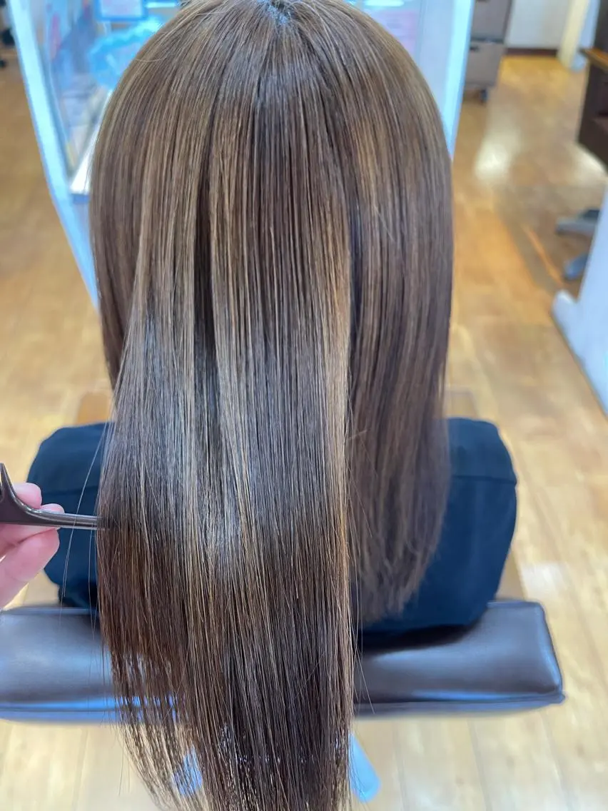 セミロング 縮毛矯正 トリートメント 梶谷 和希のヘアスタイル