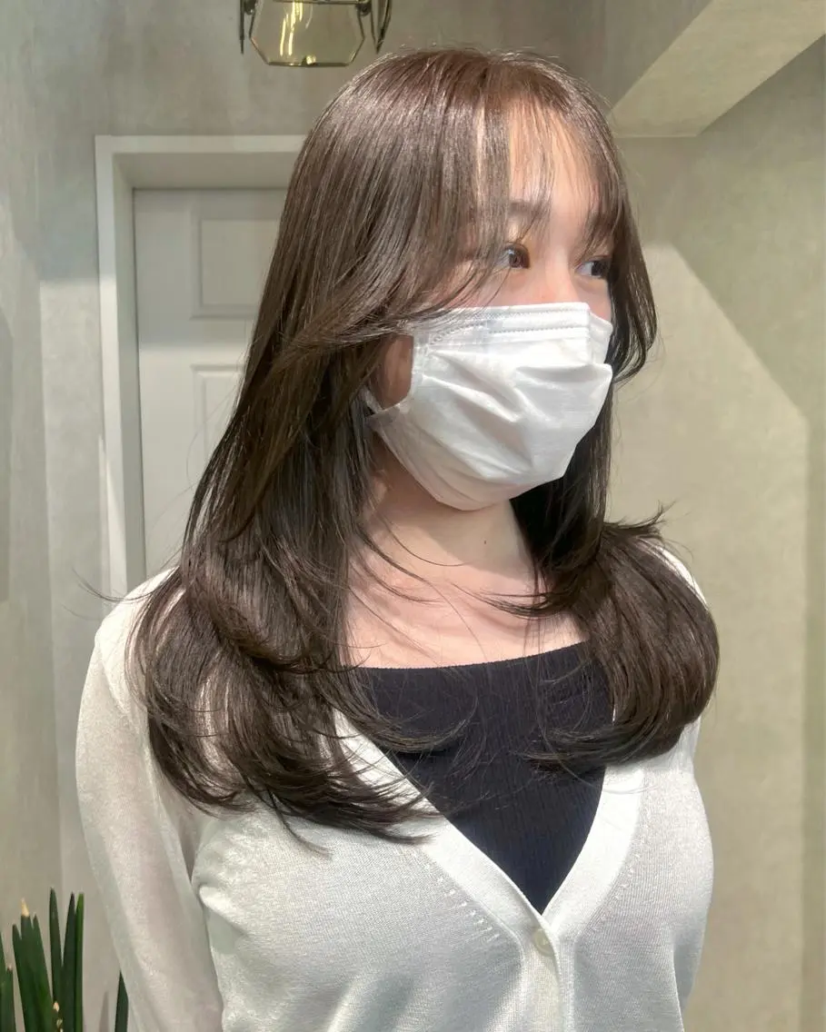 セミロング カラー 韓国風ヘア ｻﾄｳﾐﾉﾘ韓国ヘア 韓国メンズヘアのヘアスタイル