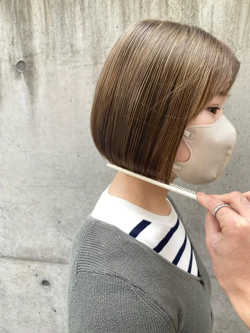 ショート カラー ヘアカラー トリートメント レイヤーカット /透明感カラー西田のヘアスタイル