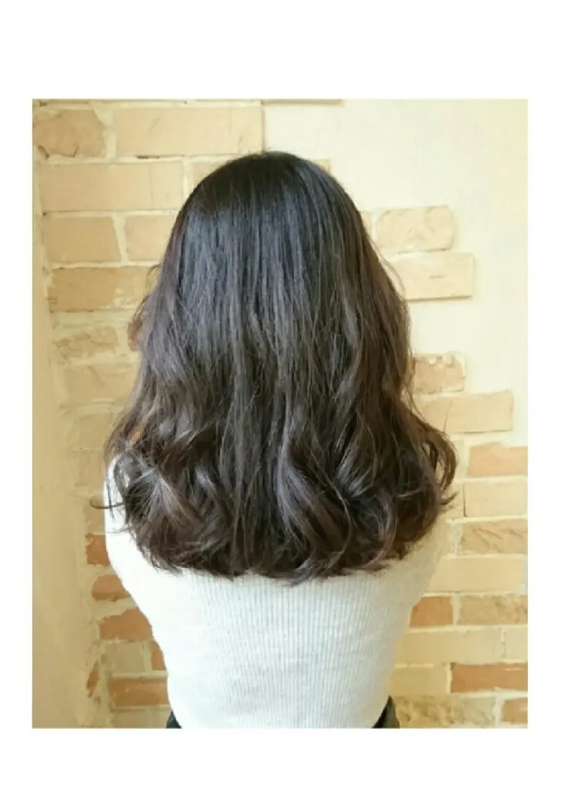 セミロング カラー アッシュ ダークアッシュ RU RIのヘアスタイル