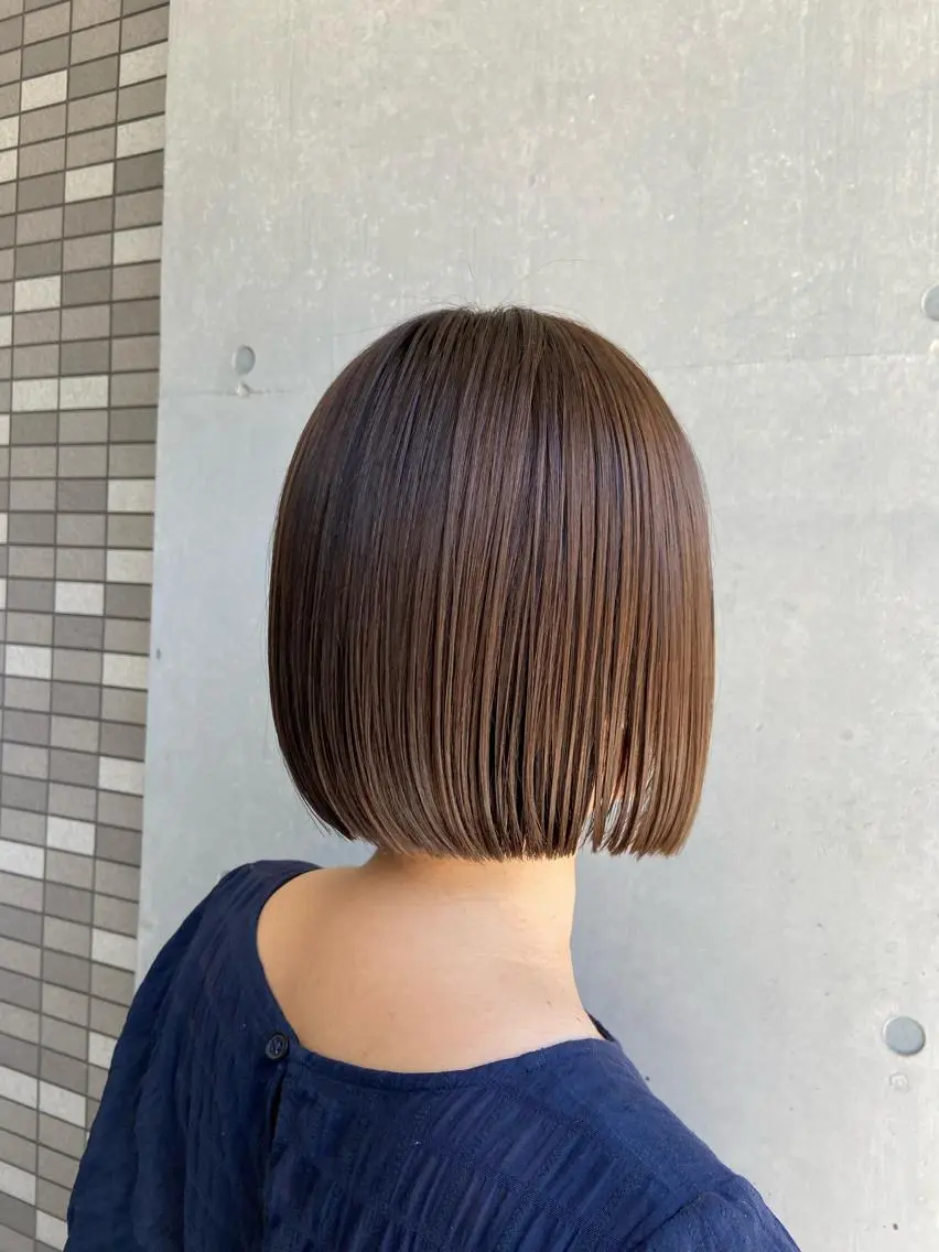 ショート カラー アッシュ ボブ カット ヘアカラー 💜推しインナー カラー/菊池柊真💜のヘアスタイル