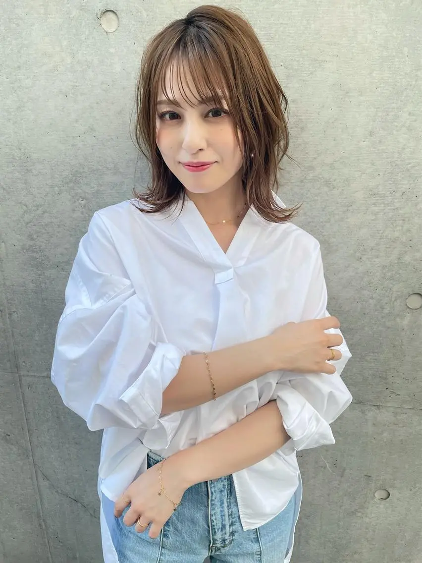 ミディアム RINA りなのヘアスタイル